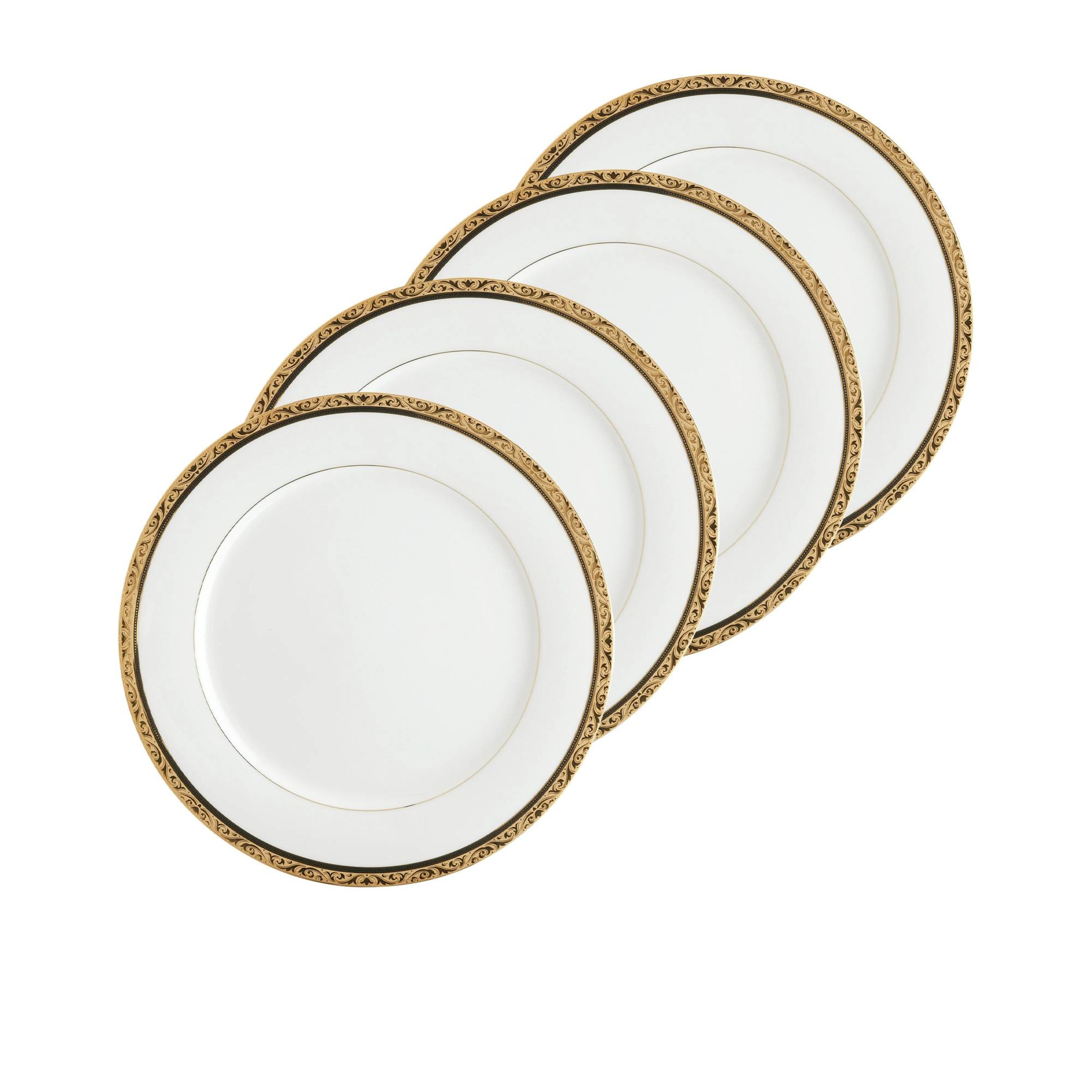Noritake Regent Plate 27cm Set of 4 Platinum | Kitchen Warehouse